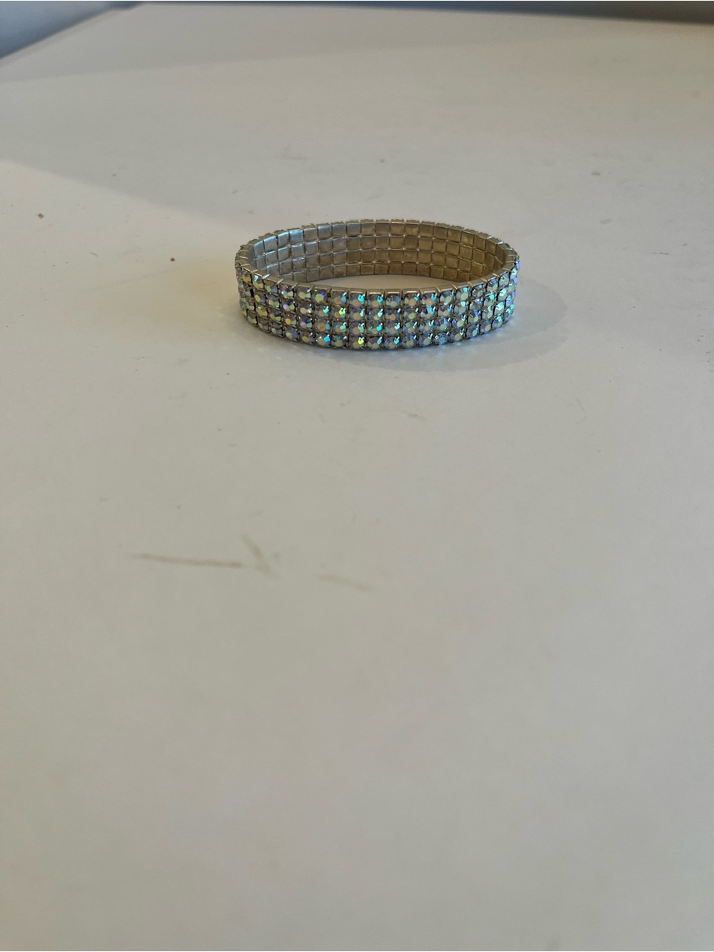Iridescent Crystal Stretch Bracelet - Women's Jewelry